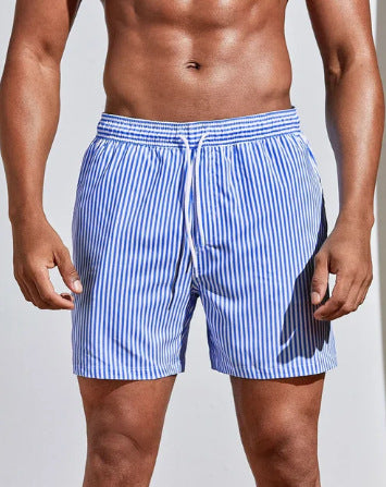 Men 3D Striped Print Beach Shorts Lightweight Summer Casual Pants AdriaPulse
