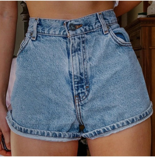 Women's High Waist Fashion Denim Shorts – Stylish Blue Jean Shorts S–2XL
