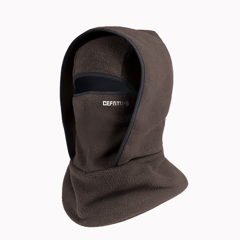Winter-Fleece-Mütze & Schal integrierte Kopfbedeckung – Unisex