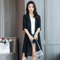 Women's Chiffon Beach Blouse – Short Sleeve Cardigan Poncho Cover-Up