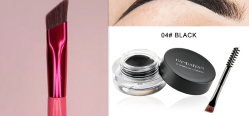Waterproof Eyebrow Dye Cream Set – Long-Lasting Color with Brush & Jam