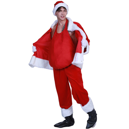Christmas Costume Belly Top | Funny Santa Claus Outfit – Unisex