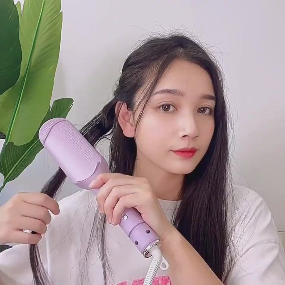 32mm V-Type Large Wave Hair Curler Pink – AdriaPulse